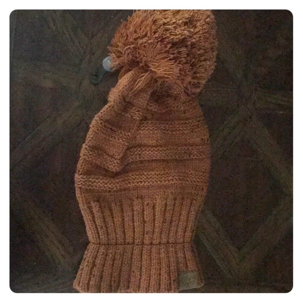 Slouchy CC Beanie Hat with Pom Pom